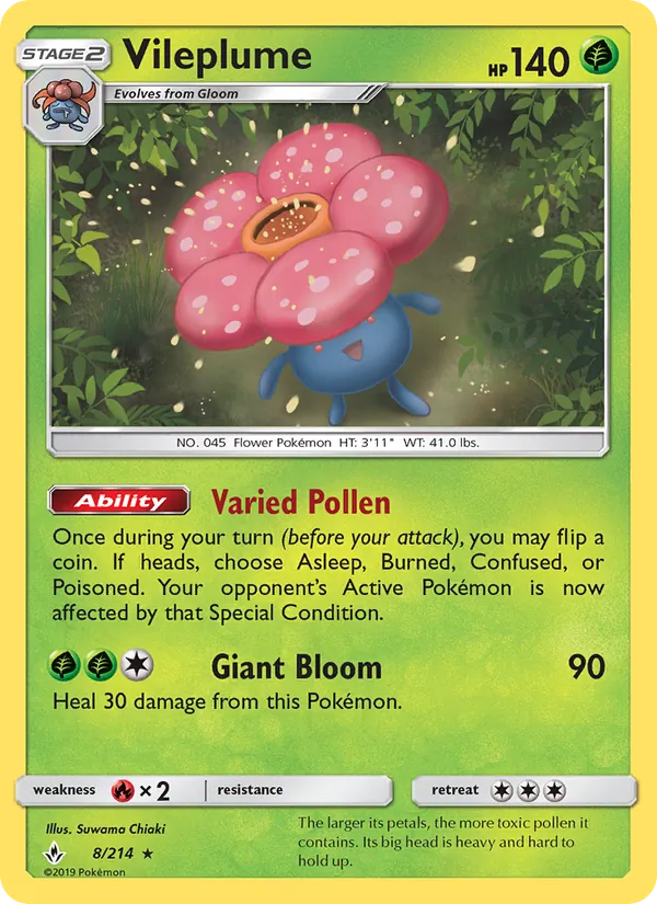 Vileplume #8 – Unbroken Bonds card