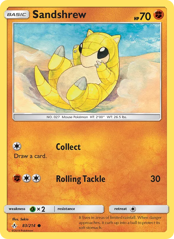 Sandshrew #83 – Unbroken Bonds card