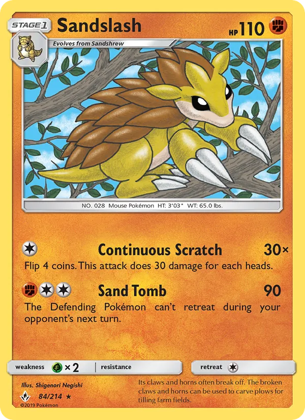 Sandslash #84 – Unbroken Bonds card