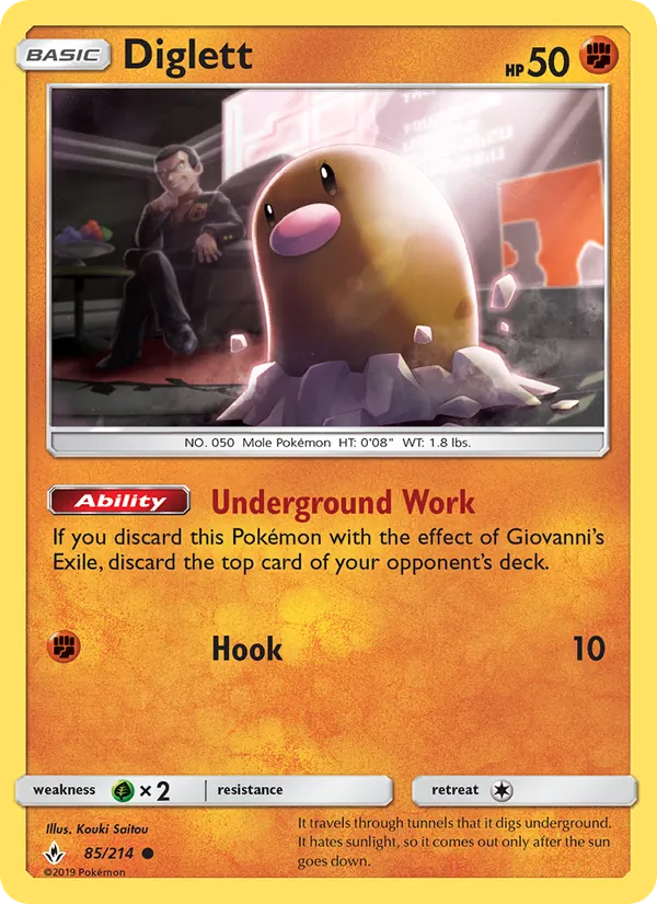 Diglett #85 – Unbroken Bonds card