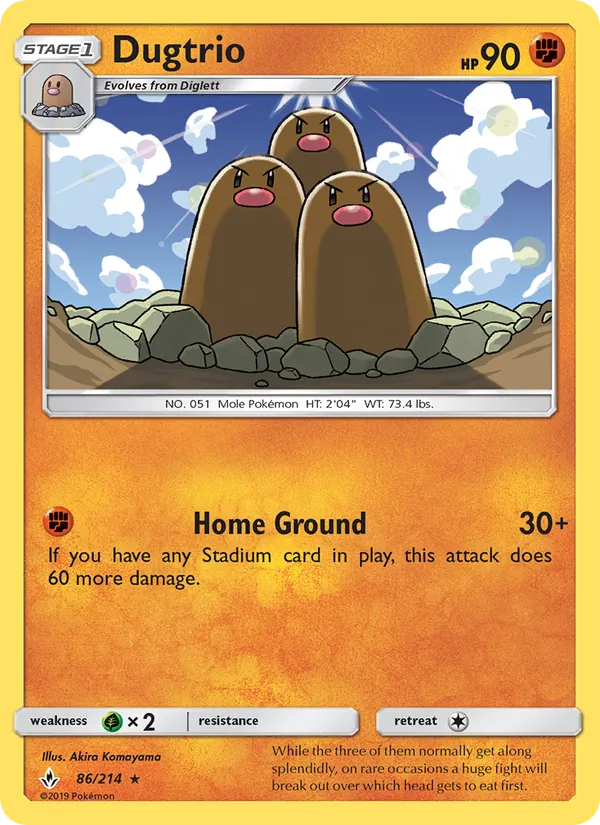 Dugtrio #86 – Unbroken Bonds card