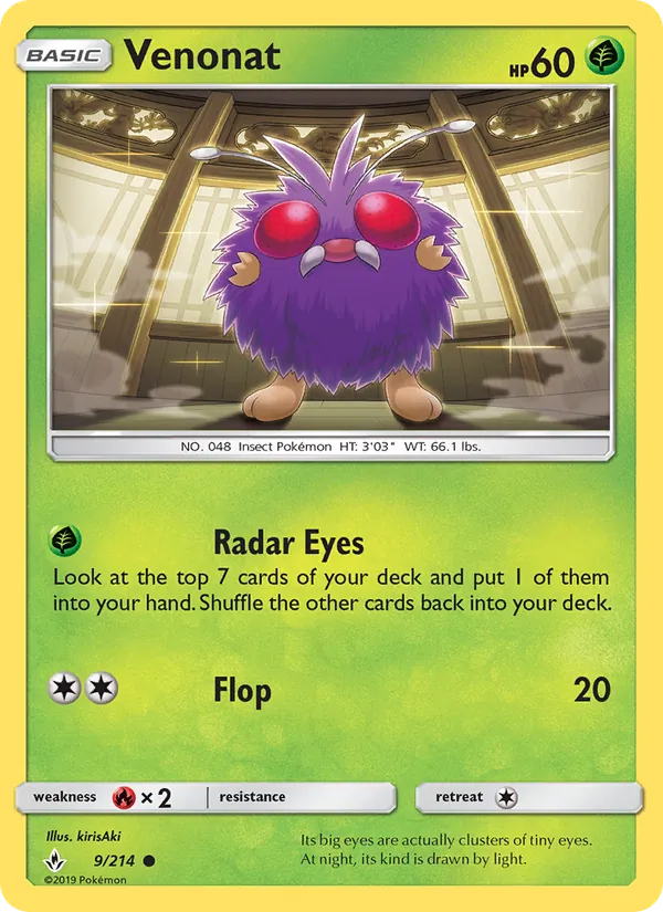 Venonat #9 – Unbroken Bonds card