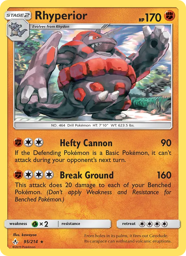 Rhyperior #95 – Unbroken Bonds card
