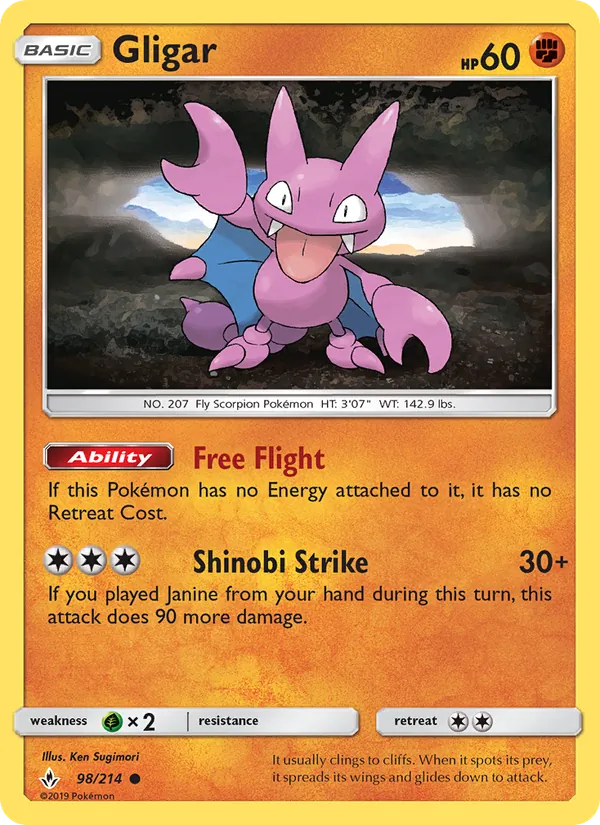 Gligar #98 – Unbroken Bonds card