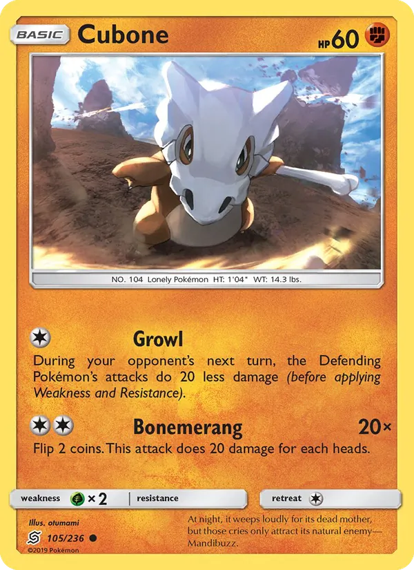 Cubone #105 – Unified Minds card