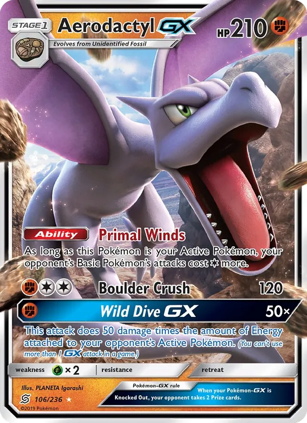 Aerodactyl GX #106 – Unified Minds card