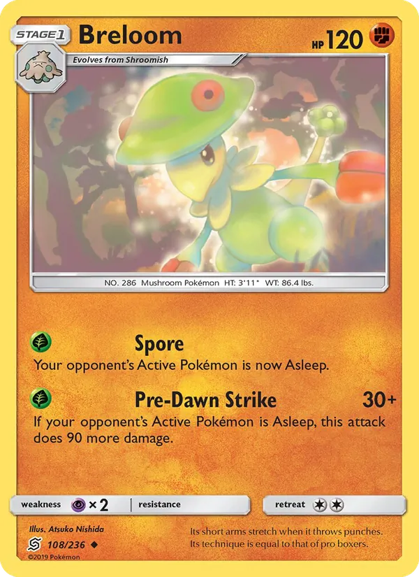 Breloom #108 – Unified Minds card