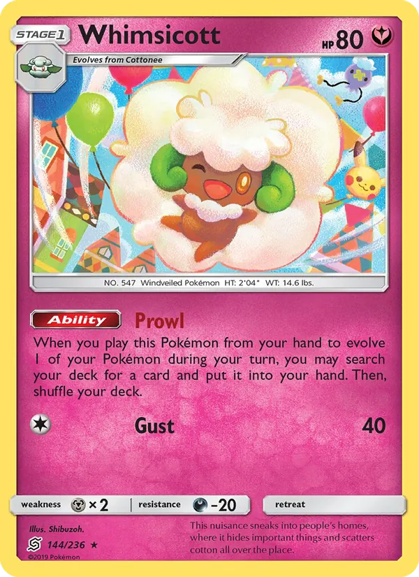 Whimsicott #144 – Unified Minds card