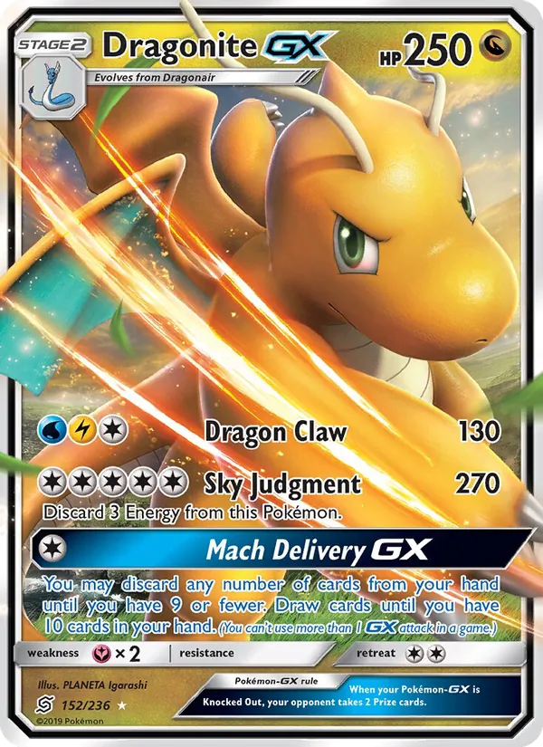 Dragonite GX #152 – Unified Minds card