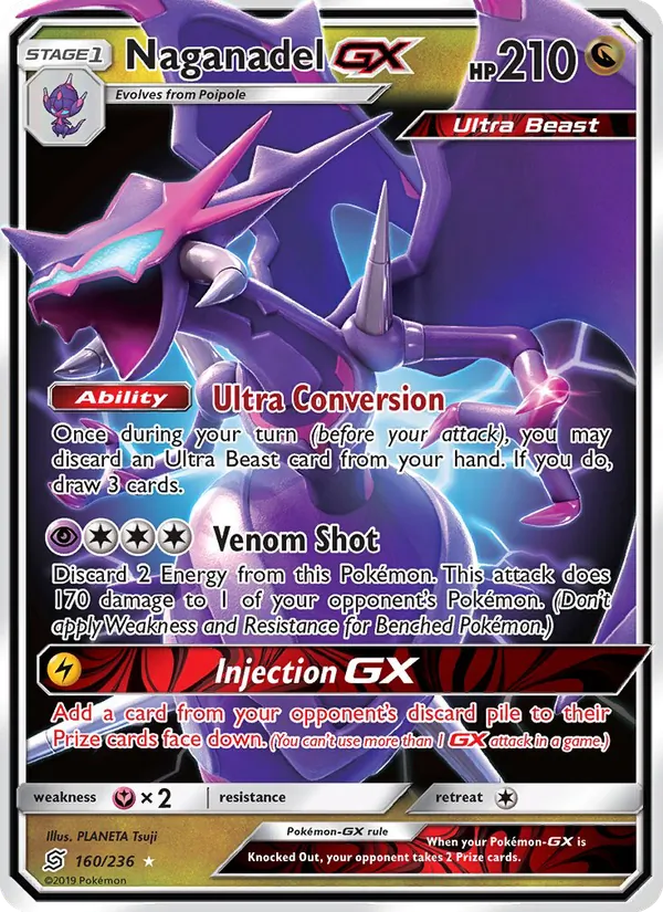 Naganadel GX #160 – Unified Minds card