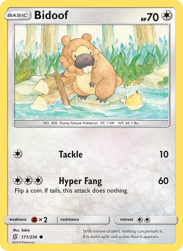 Bidoof #171 – Unified Minds card