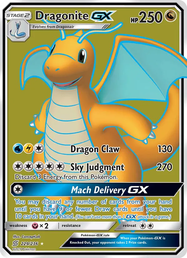 Dragonite GX #229 – Unified Minds card