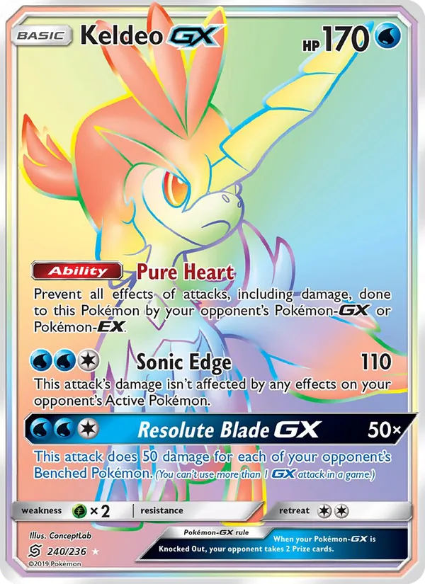 Keldeo GX #240 – Unified Minds card