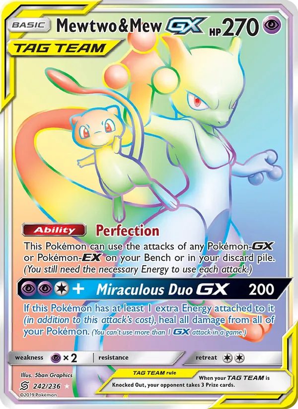 Mewtwo & Mew GX #242 – Unified Minds card
