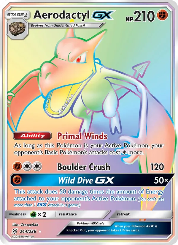 Aerodactyl GX #244 – Unified Minds card