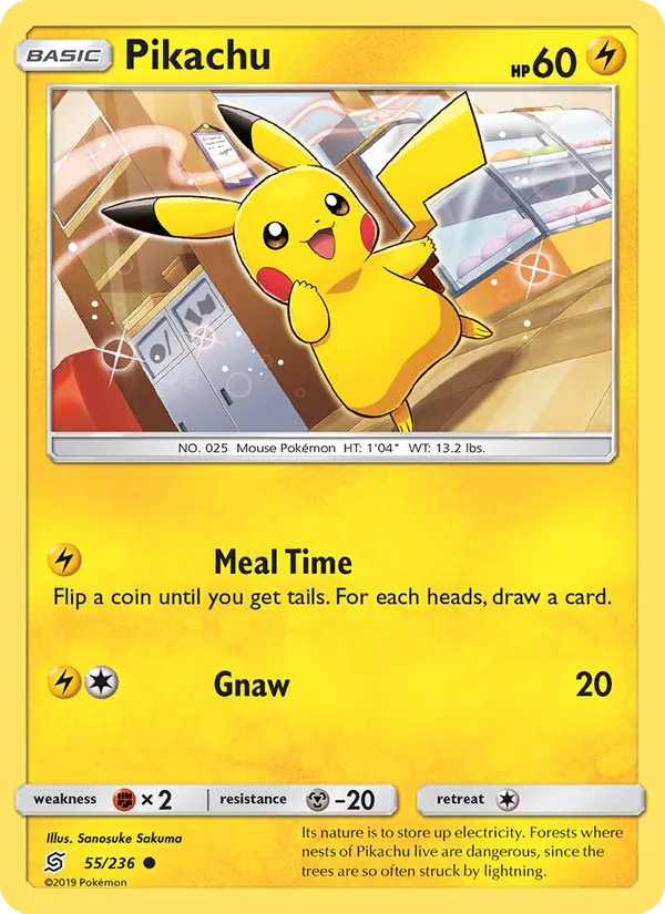Pikachu #55 – Unified Minds card