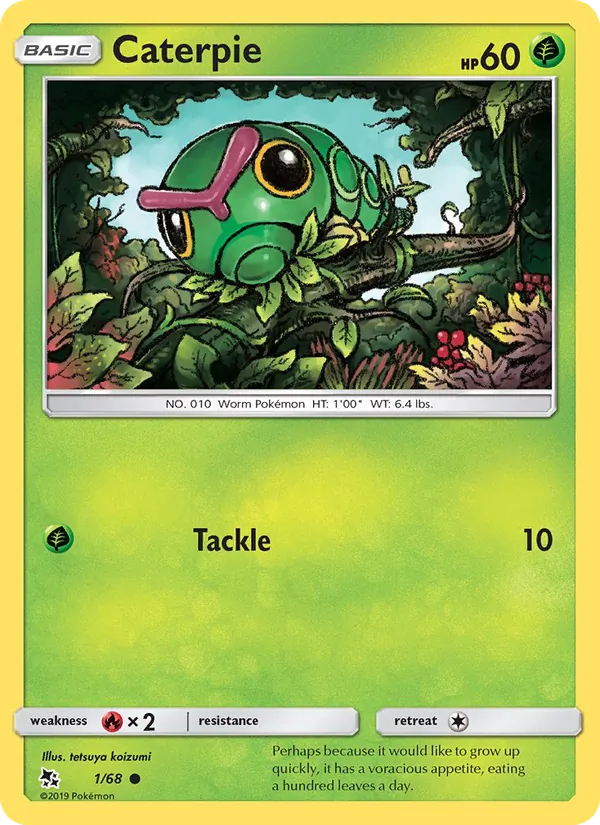 Caterpie #1 – Hidden Fates card