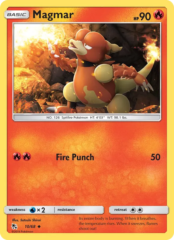 Magmar #10 – Hidden Fates card