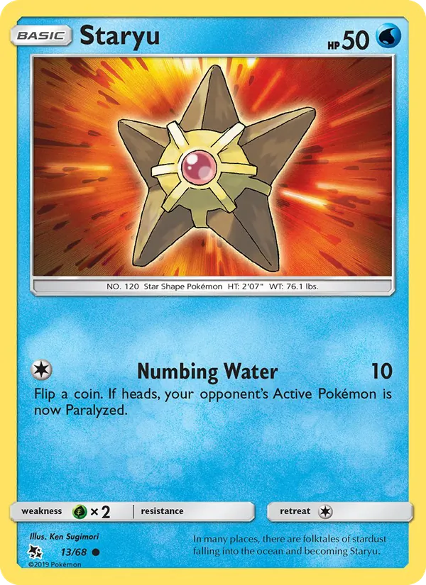 Staryu #13 – Hidden Fates card