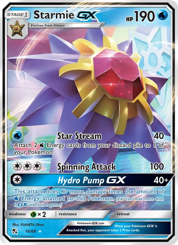 Starmie GX #14 – Hidden Fates card