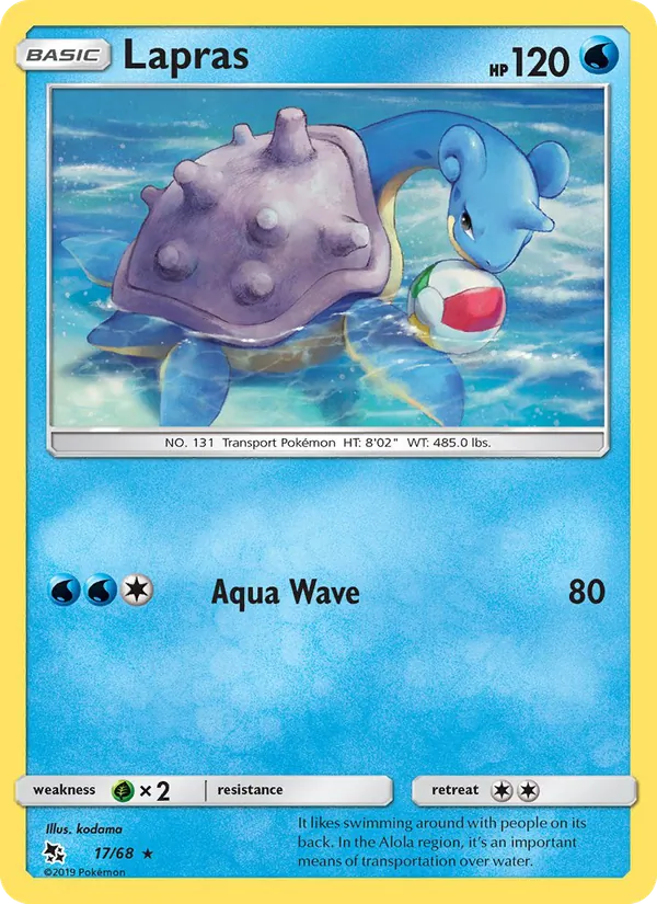 Lapras #17 – Hidden Fates card