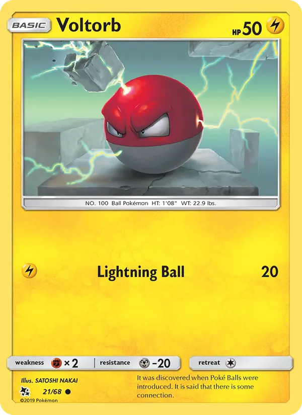 Voltorb #21 – Hidden Fates card