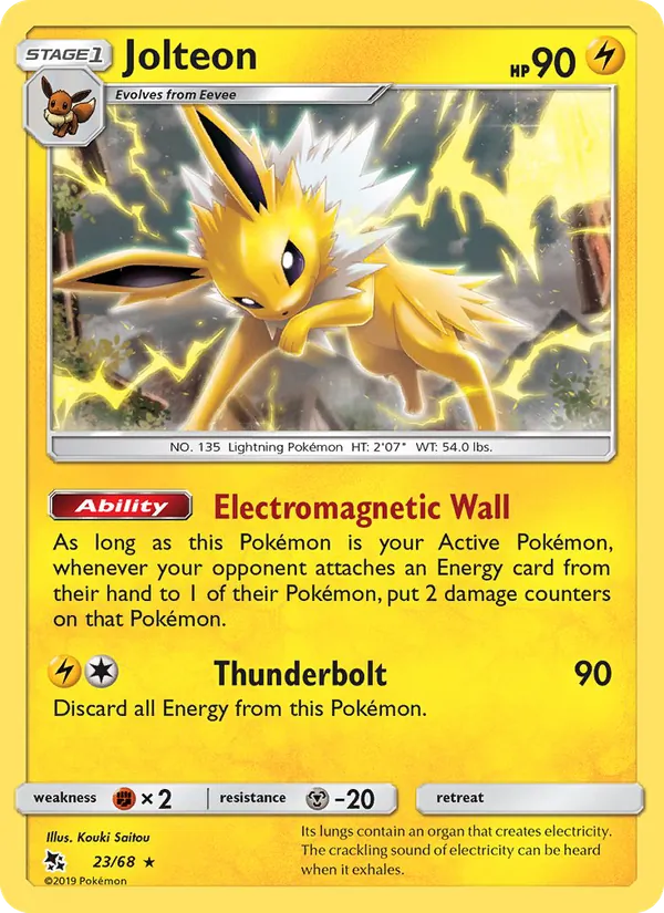 Jolteon #23 – Hidden Fates card