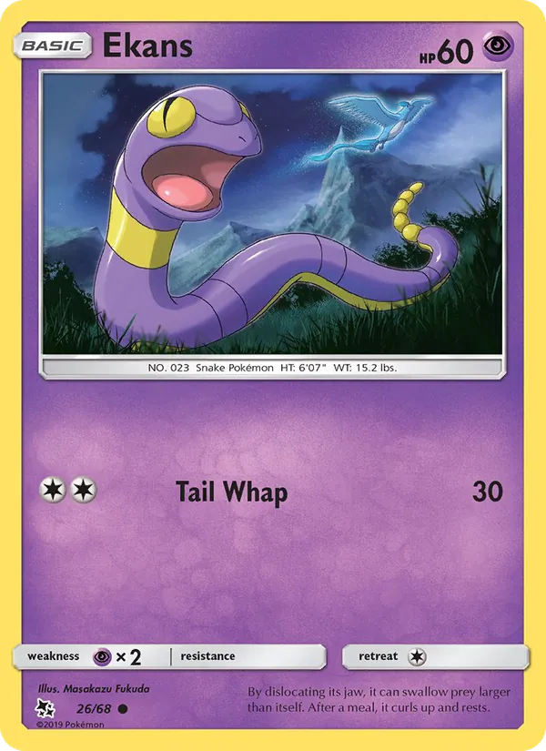 Ekans #26 – Hidden Fates card