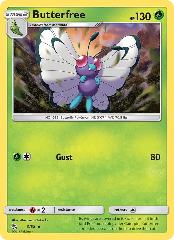 Butterfree #3 – Hidden Fates card