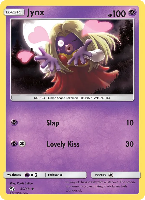 Jynx #30 – Hidden Fates card