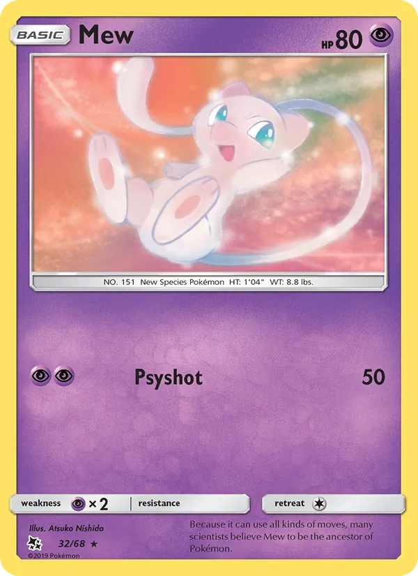 Mew #32 – Hidden Fates card