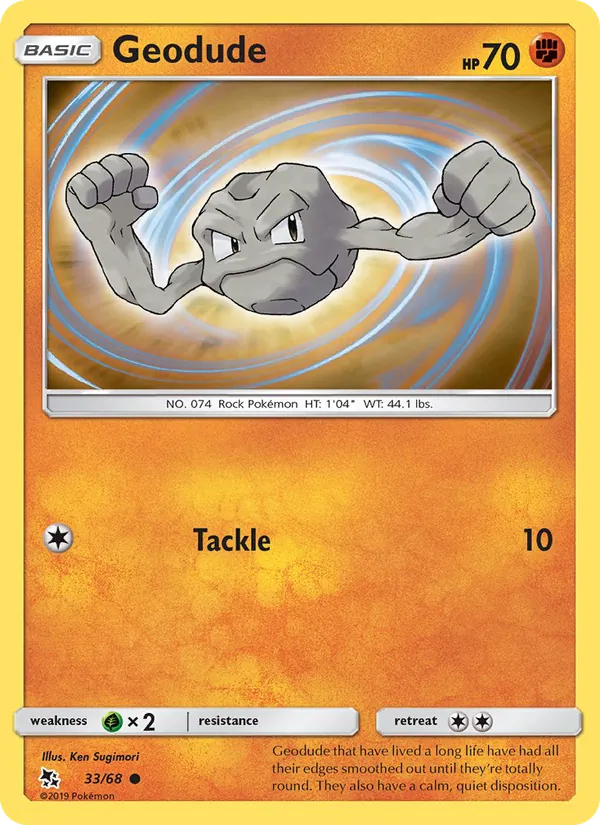 Geodude #33 – Hidden Fates card