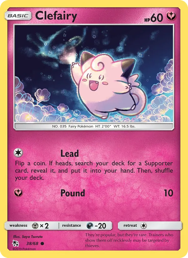 Clefairy #38 – Hidden Fates card