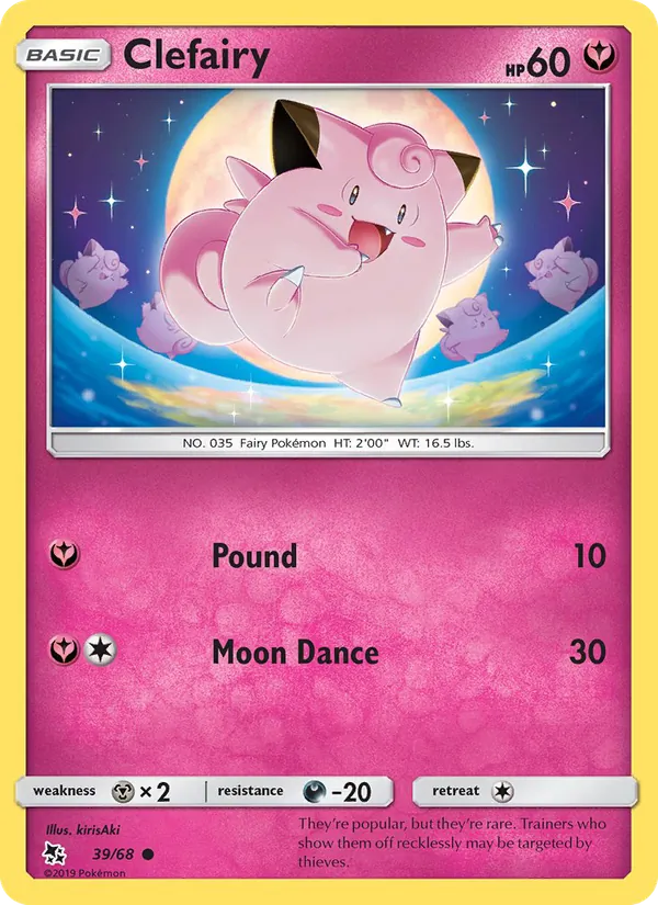 Clefairy #39 – Hidden Fates card
