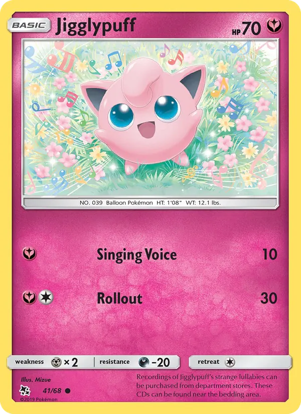 Jigglypuff #41 – Hidden Fates card