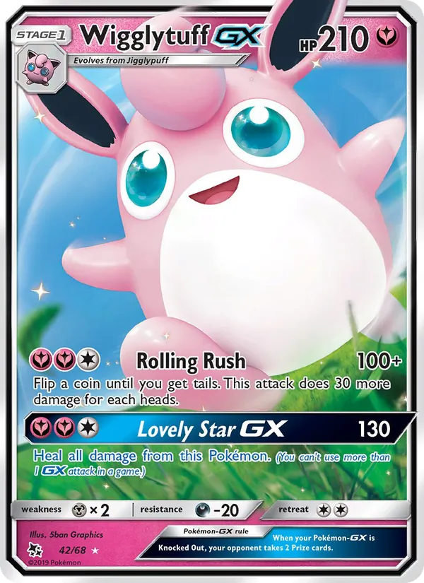 Wigglytuff GX #42 – Hidden Fates card