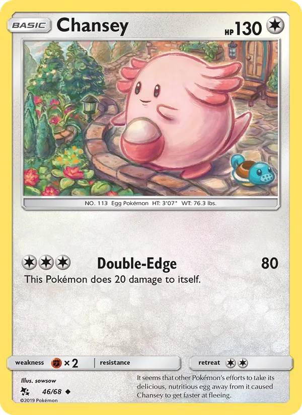 Chansey #46 – Hidden Fates card