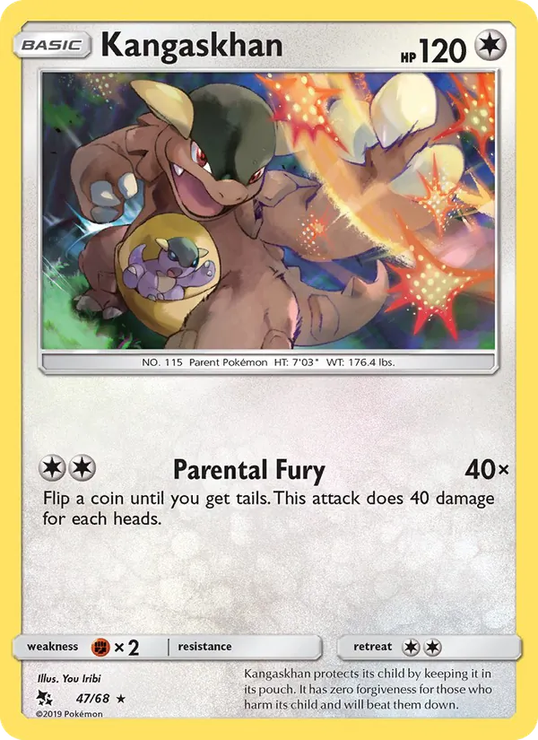 Kangaskhan #47 – Hidden Fates card