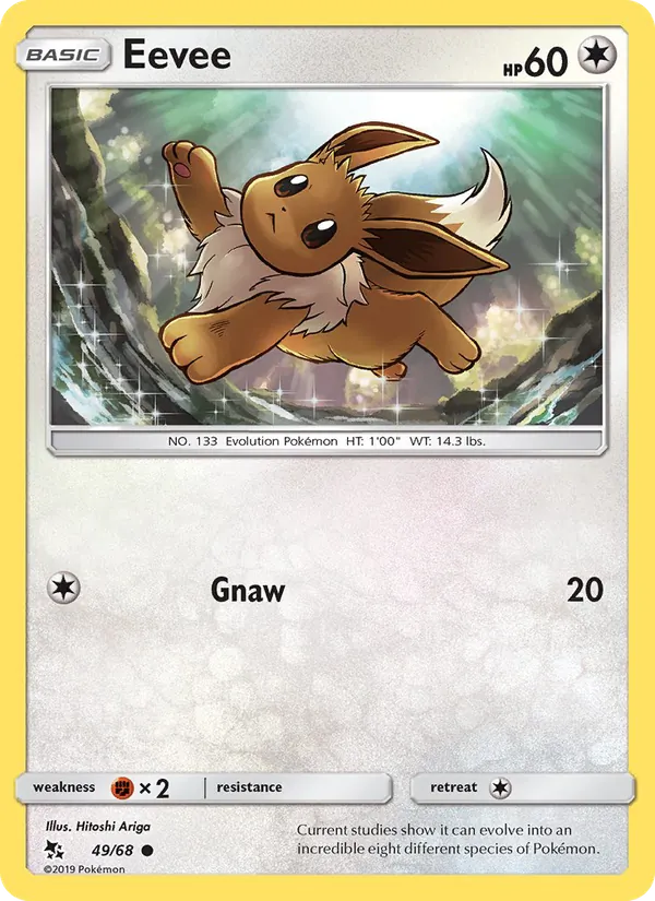Eevee #49 – Hidden Fates card