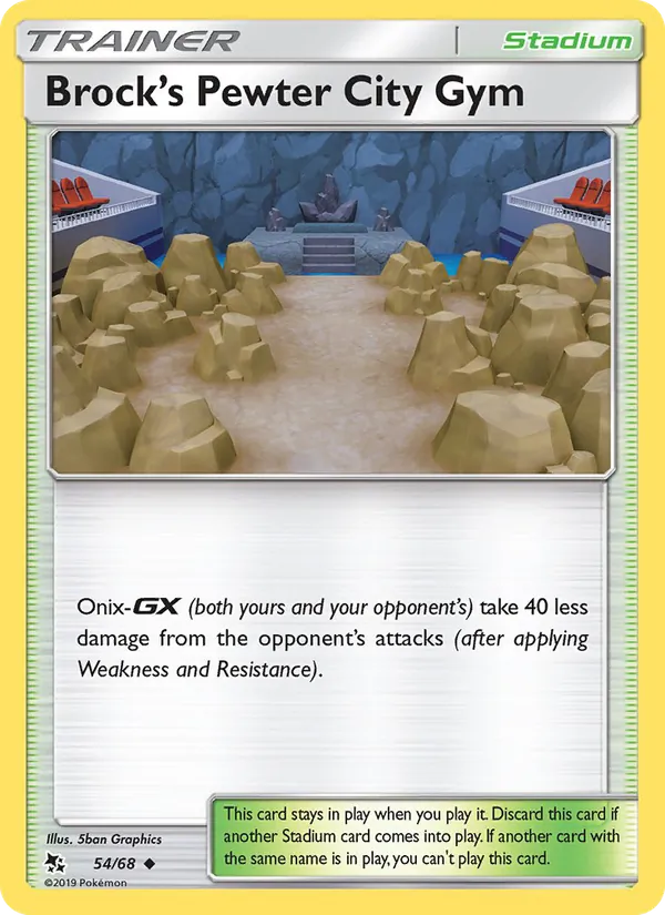 Brock’s Pewter City Gym #54 – Hidden Fates card
