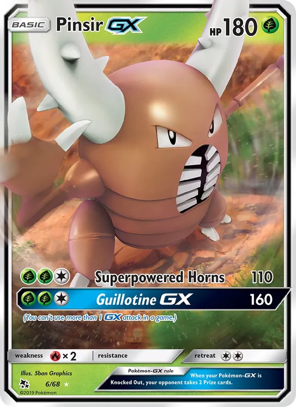 Pinsir GX #6 – Hidden Fates card