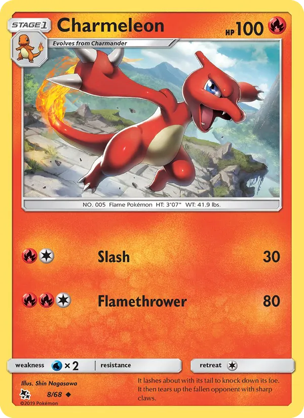 Charmeleon #8 – Hidden Fates card