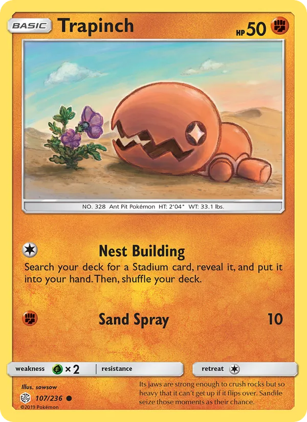 Trapinch #107 – Cosmic Eclipse card