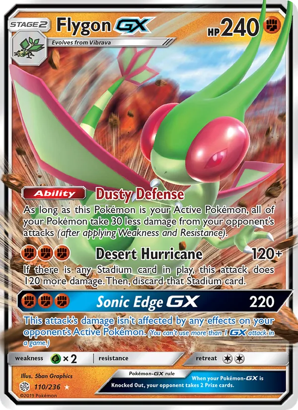 Flygon GX #110 – Cosmic Eclipse card