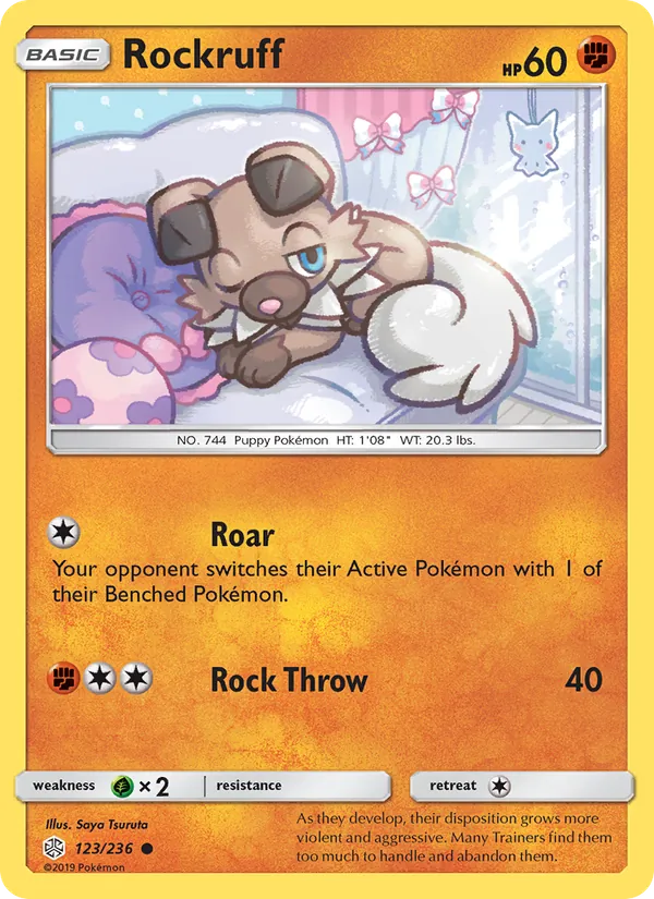 Rockruff #123 – Cosmic Eclipse card