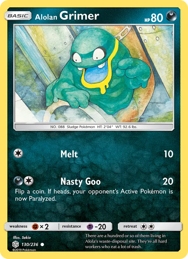 Alolan Grimer #130 – Cosmic Eclipse card