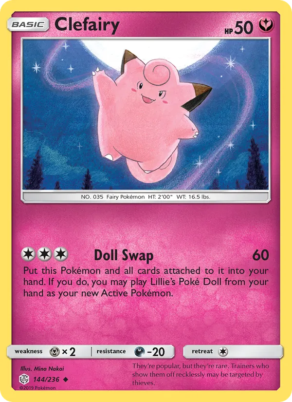 Clefairy #144 – Cosmic Eclipse card