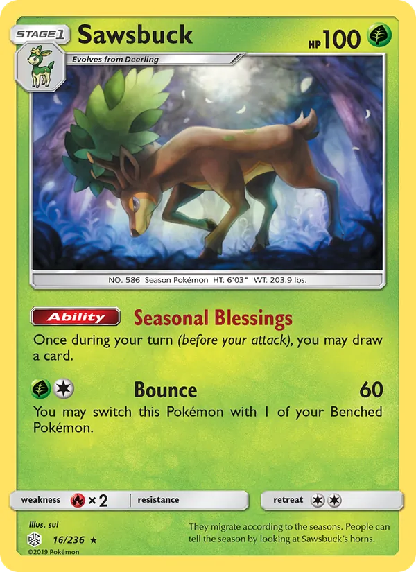 Sawsbuck #16 – Cosmic Eclipse card