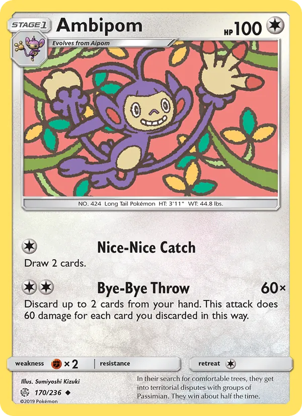 Ambipom #170 – Cosmic Eclipse card