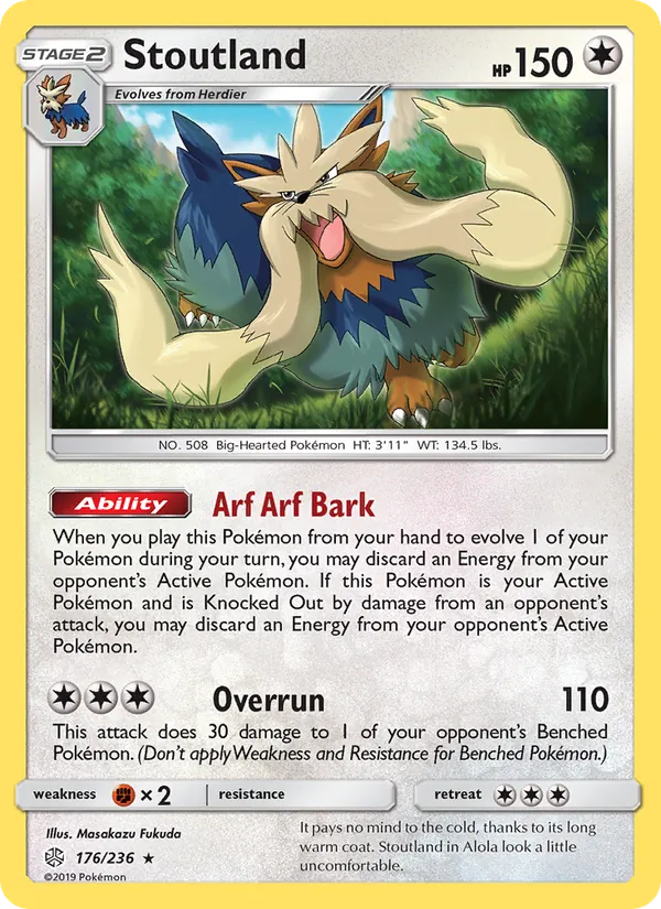 Stoutland #176 – Cosmic Eclipse card